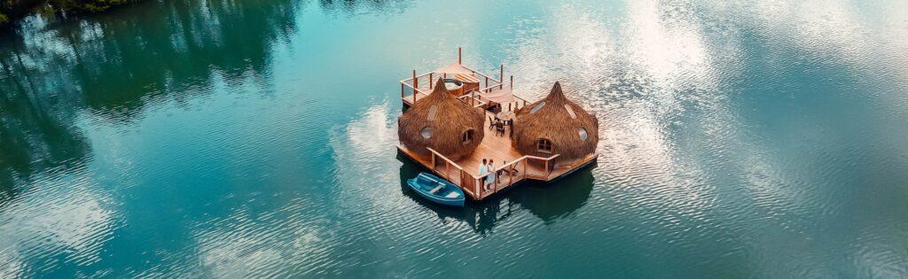 Cabane flottante pour familles